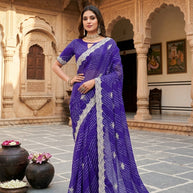 Fashionable Printed Saree without Blouse for Festive Collection  | JS-KANCHAN-2