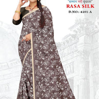 Stylish Printed Saree with Blouse Piece for Traditional Celebrations  | GLC-RASA SILK