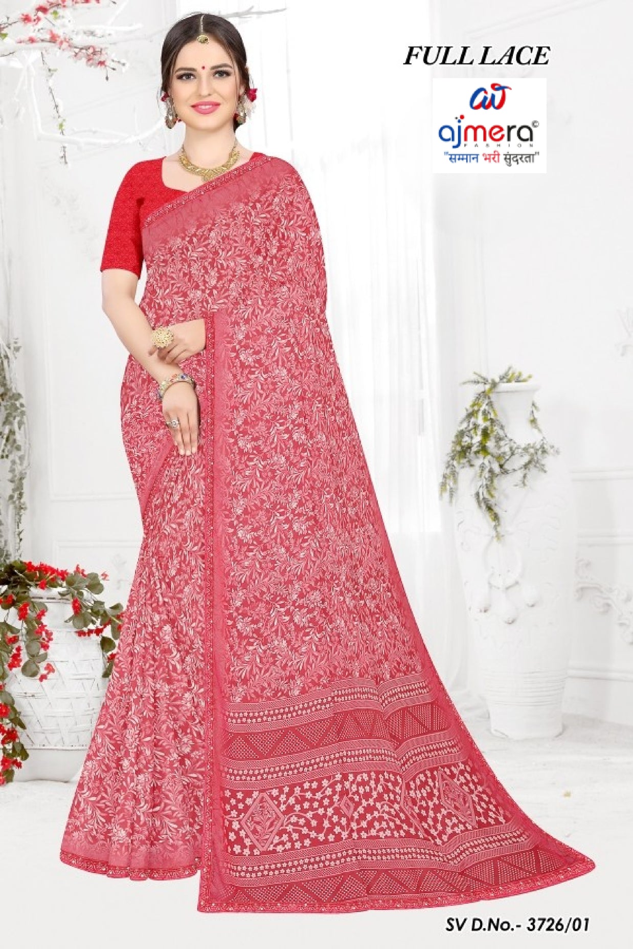 Designer Printed Saree with Blouse Piece for Special Occasions  | SSR-MUNNI