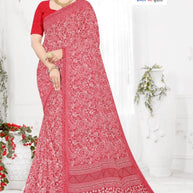 Designer Printed Saree with Blouse Piece for Special Occasions  | SSR-MUNNI