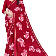 Reniyal Print Loose Saree with Blouse for Premium Ethnic and Traditional Wear | CAS-RAJ BHOG