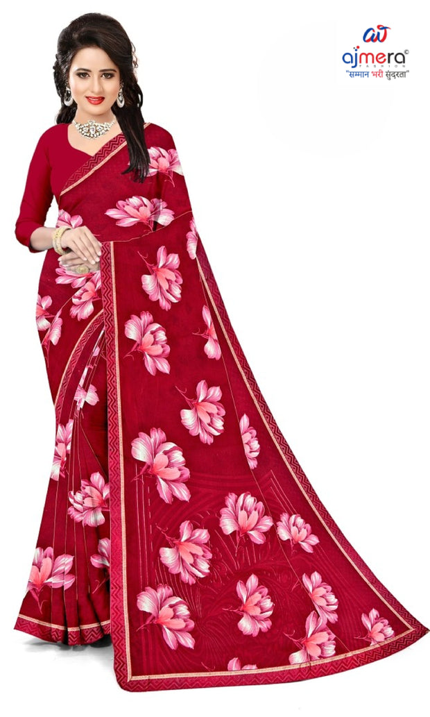 Reniyal Print Loose Saree with Blouse for Premium Ethnic and Traditional Wear | CAS-RAJ BHOG