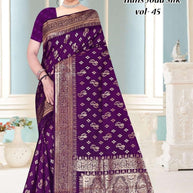 Graceful Jacquard Silk Saree with Blouse Piece for Timeless Ethnic Fashion | TUL-HANSJODA SILK VOL-45
