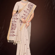 Fancy Cotton Saree with Blouse Piece for Premium Ethnic and Traditional Wear | PUT-NOORI