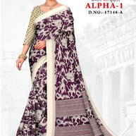 Elegant Printed Saree with Designer Blouse Piece for Festive Wear | GLC-ALPHA-1