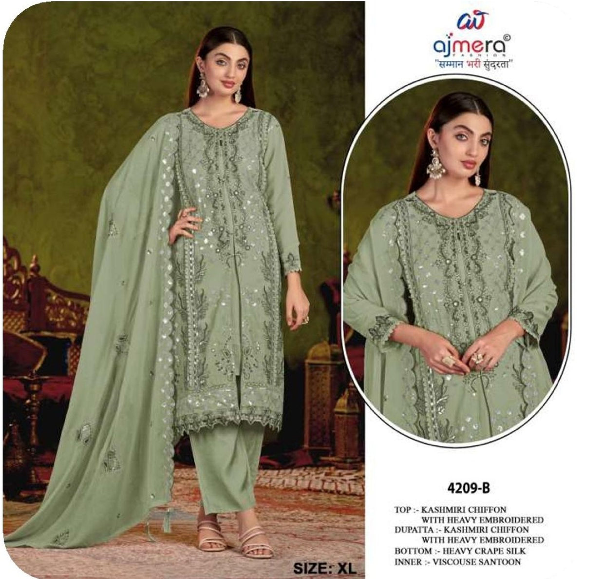 Designer Premium Pakistani Designer Suit for Women | JPF-4209