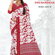 Premium Printed Saree with Matching Blouse Piece for Ethnic Elegance  | GLC-DHURANDHAR