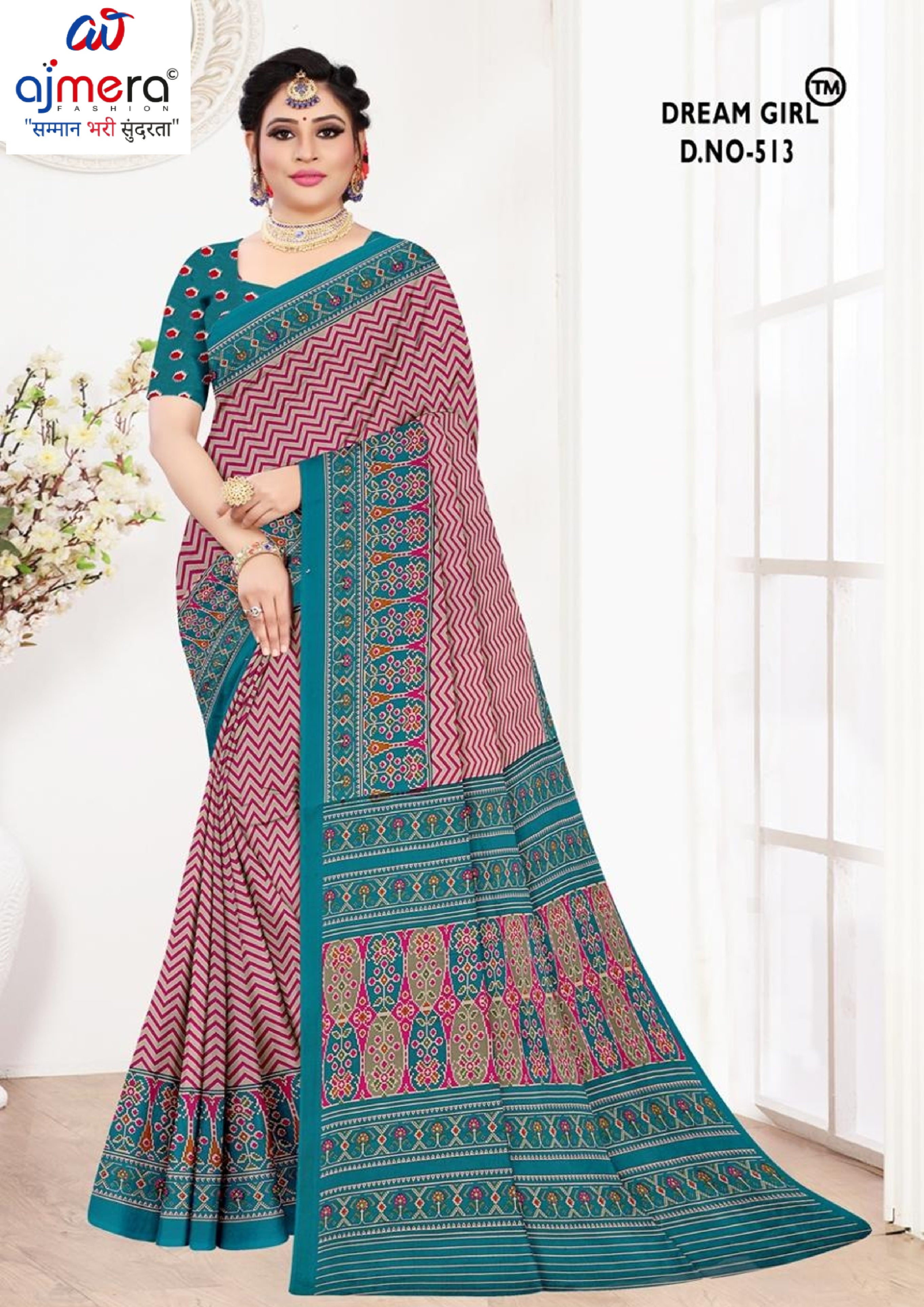 Trendy Printed Saree with Blouse Piece for Women’s Ethnic Wardrobe | PUS-DREAM GIRL-513
