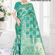 Designer Jacquard Silk Saree with Blouse Piece for Traditional Occasions | TUL-PREM PAKHI SILK VOL-06