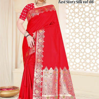 Heritage Jacquard Silk Saree With Blouse Piece | TUL-FAST STORY SILK VOL-08