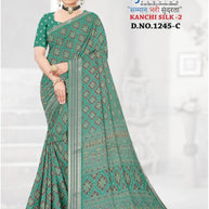 Fashionable Printed Saree with Blouse Piece for Festive Collection | GLC-KANCHI SILK-2