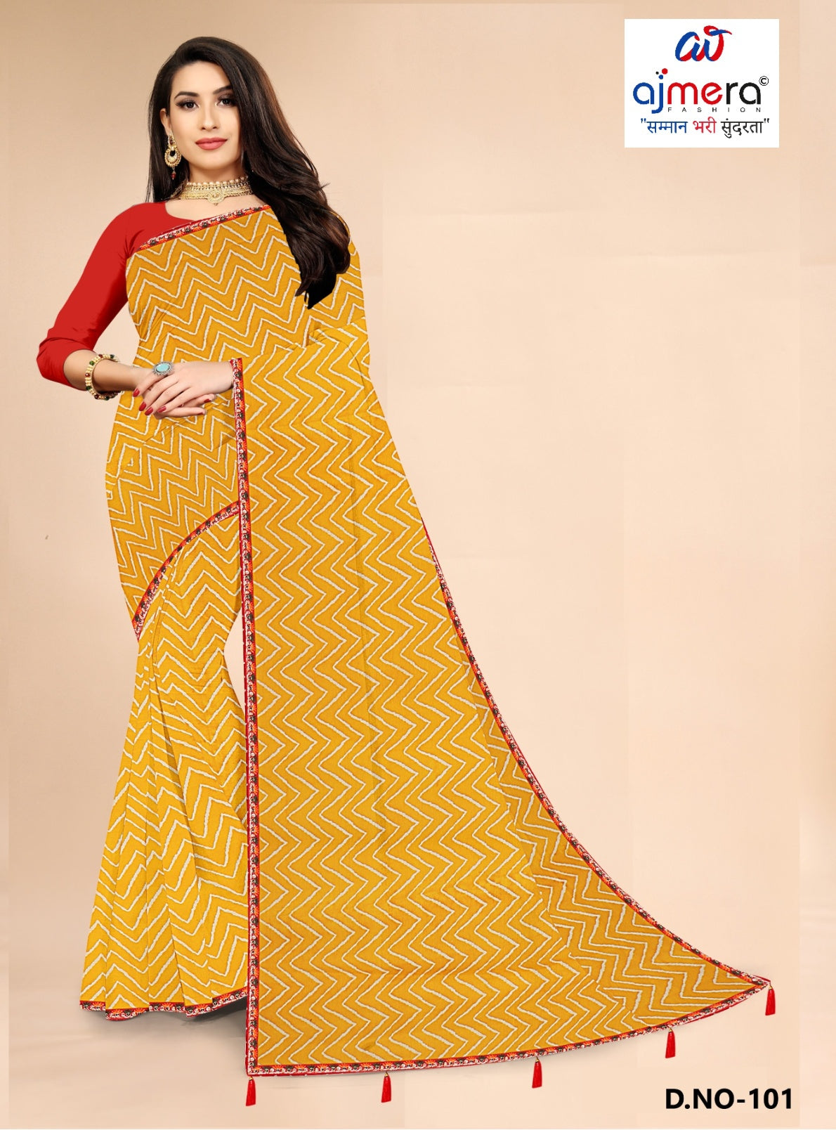 Chic Printed Saree with Blouse Piece for Sophisticated Ethnic Style  | JS-NIKITA