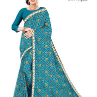 Chiffon Print Loose Saree with Blouse for Premium Ethnic and Traditional Wear | TD-SWEET LADY