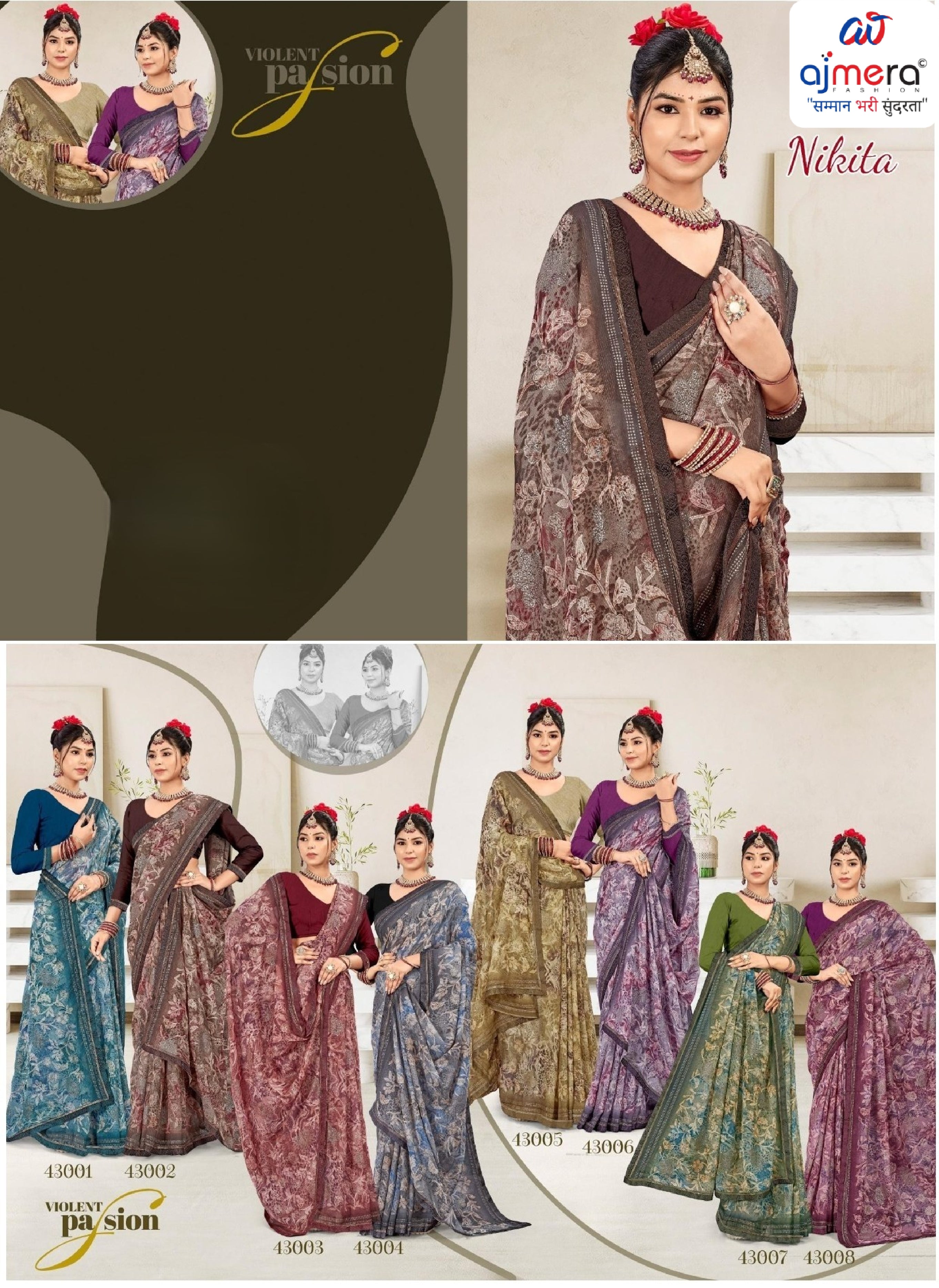 Premium Printed Saree with Matching Blouse Piece for Ethnic Elegance | SGR-NIKITA