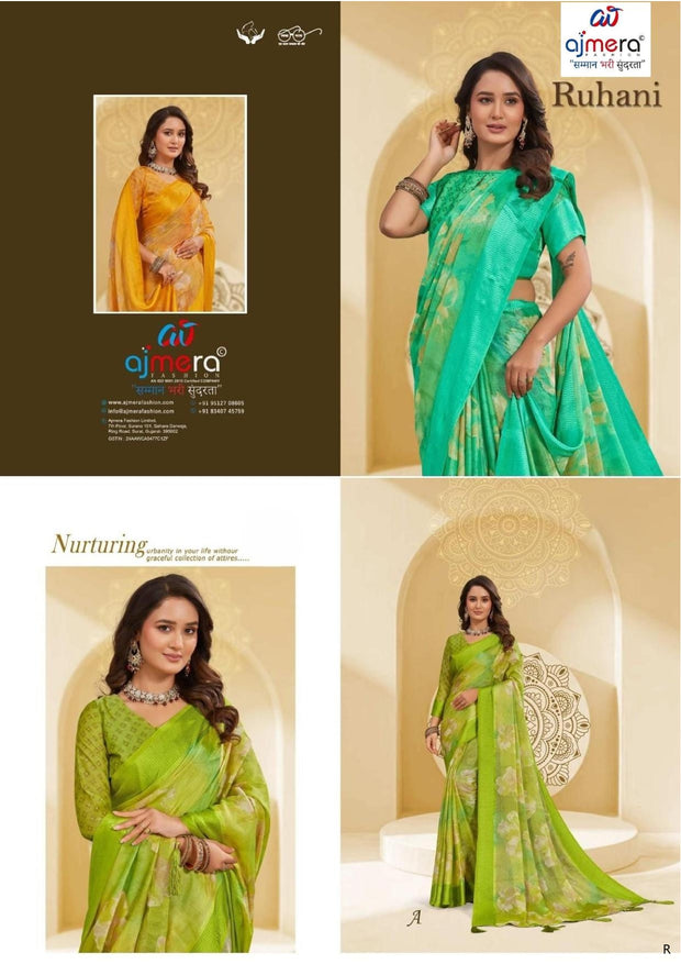 Trendy Printed Saree with Blouse Piece for Women’s Ethnic Wardrobe  | RDD-RUHANI