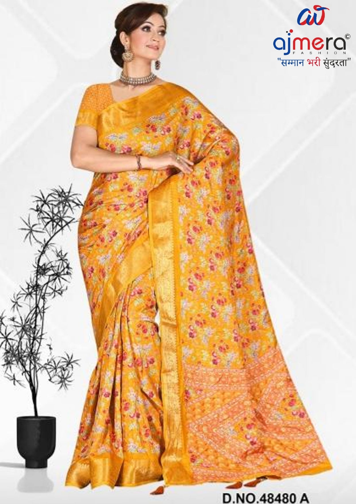 Exclusive Printed Saree with Blouse Piece for Elegant Ethnic Look | VER-NEELAM-48480