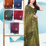 Contemporary Printed Saree with Blouse Piece for Premium Wear | SSR-ANTRA
