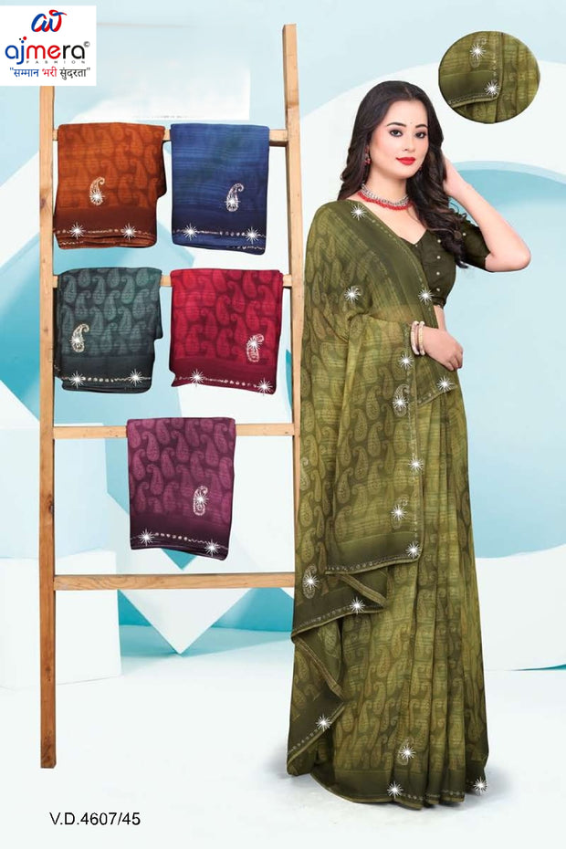 Contemporary Printed Saree with Blouse Piece for Premium Wear | SSR-ANTRA