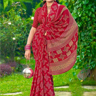 Premium Printed Saree with Matching Blouse Piece for Ethnic Elegance  | VDT-DISCO-11