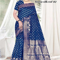 Rich Jacquard Silk Saree with Blouse Piece for Sophisticated Ethnic Style | TUL-VEERA SILK VOL-02