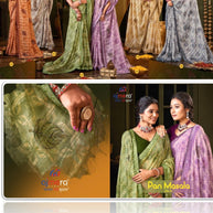 Contemporary Printed Saree with Blouse Piece for Premium Wear | PRM-PAN MASALA