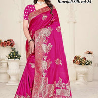 Traditional Jacquard Silk Saree With Blouse Piece | TUL-HUMJOLI SILK VOL-24