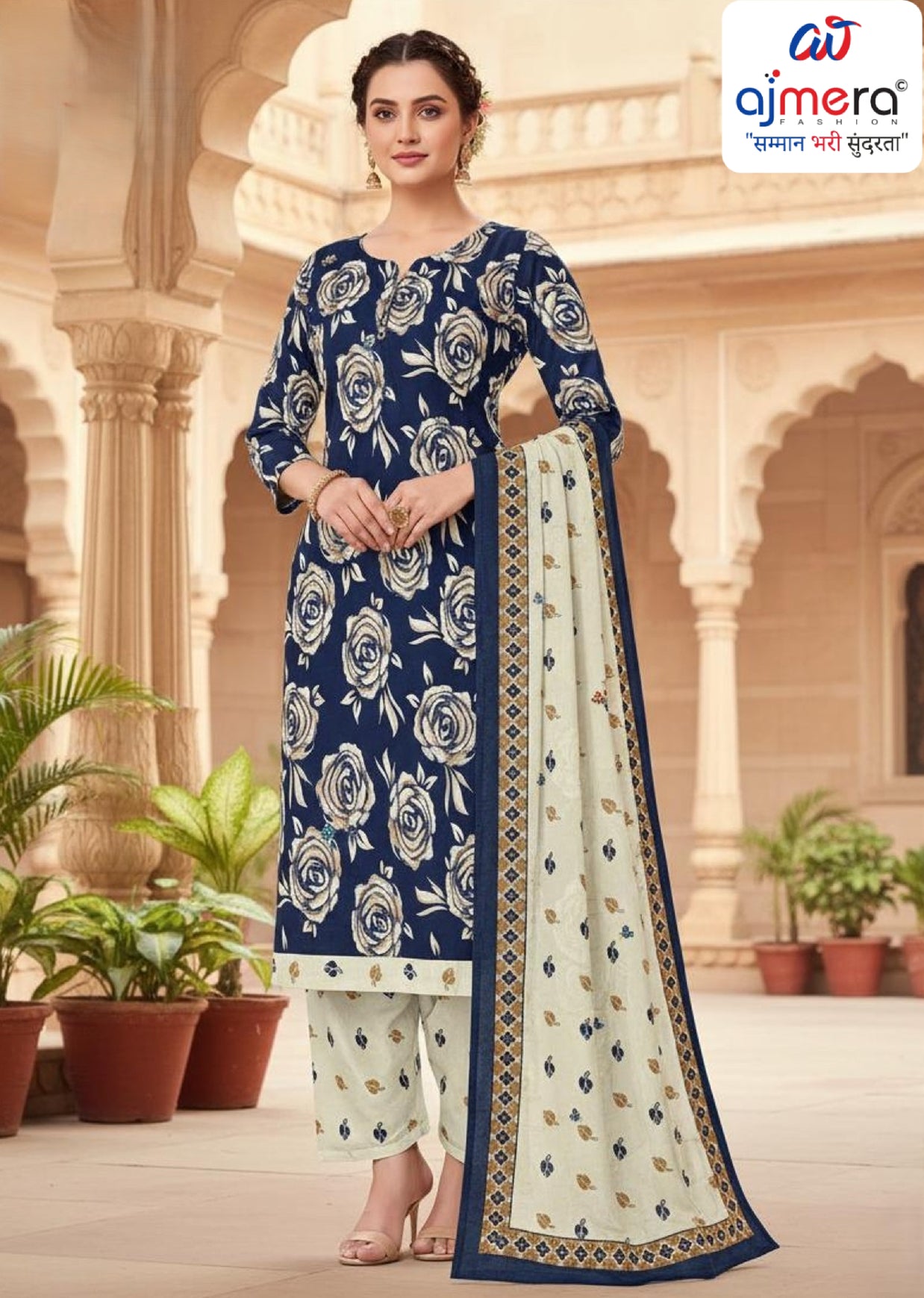 Premium Designer Unstitched Suit Set | DAF-SPECIAL PATIYALA