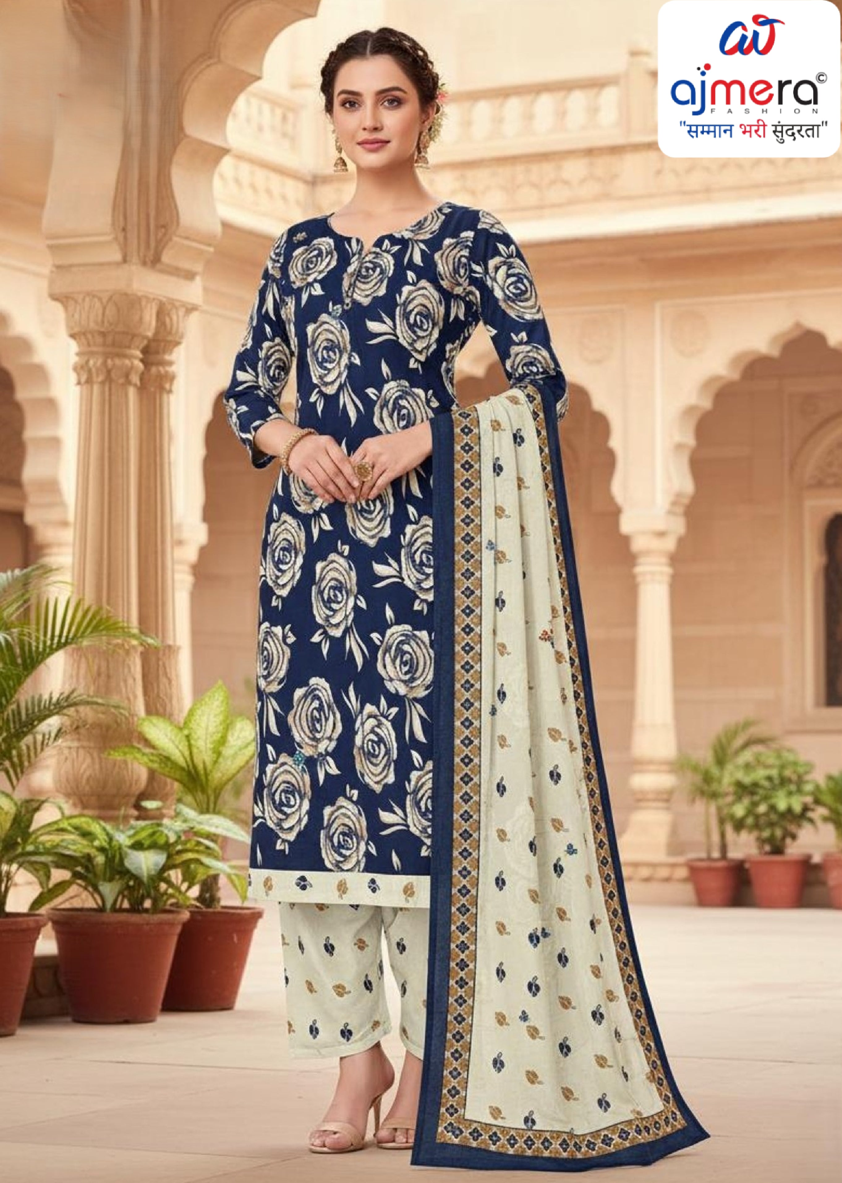 Premium Designer Unstitched Suit Set | DAF-SPECIAL PATIYALA