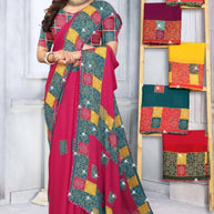 Stylish Printed Saree with Blouse Piece for Traditional Celebrations | SSR-BATRA