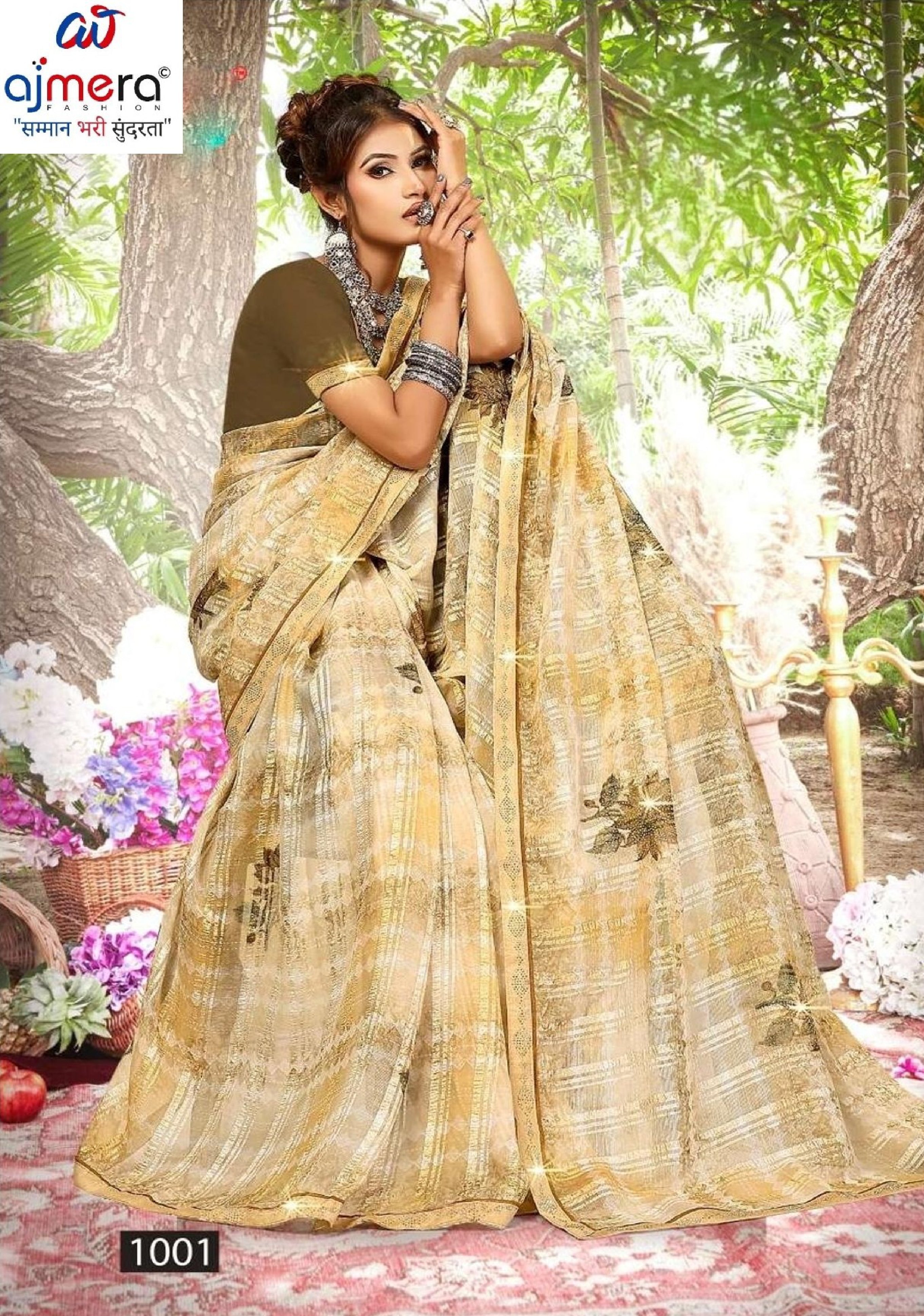 Chic Printed Saree with Blouse Piece for Sophisticated Ethnic Style | PRM-BALI