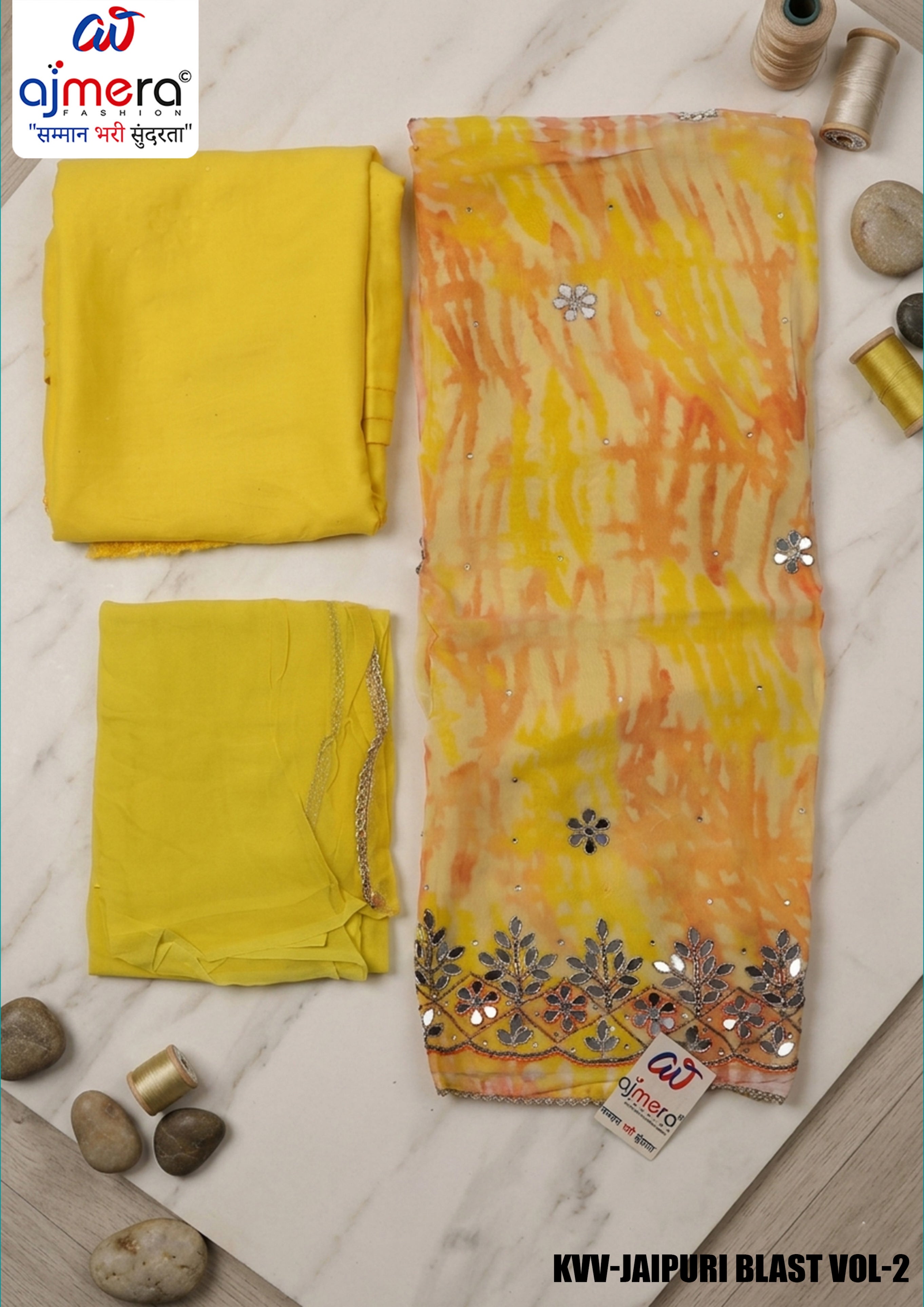 Exclusive Organza Unstitched Suit Set | KVV-JAIPURI BLAST VOL-2