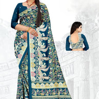 Classic Printed Saree without Blouse for Timeless Traditional Style  | GLC-KALASH