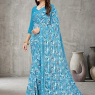 Designer Printed Saree with Blouse Piece for Special Occasions  | CAS-JAWANI DIWANI