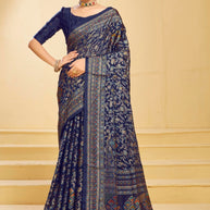 Contemporary Printed Saree with Blouse Piece for Premium Wear  | RDD-VISHAKA VOL-4