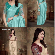 Jacquard Fancy Dyed Matching Saree with Blouse Piece for Premium Ethnic and Traditional Wear | RLL-RIDHIMA SILK-1