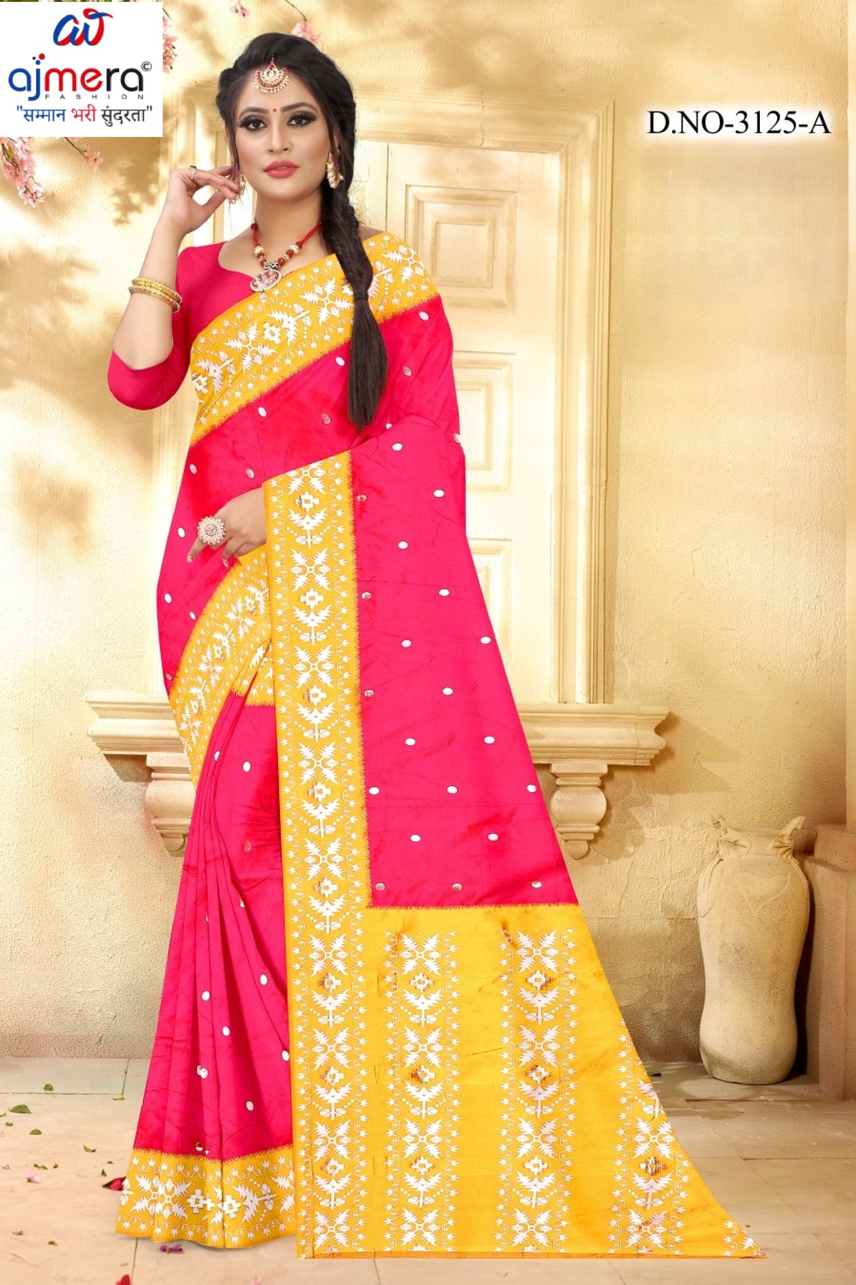 Classic Jacquard Silk Saree with Blouse Piece for Elegant Traditional Look | DOF-BEAGAUM BEAUTY-1