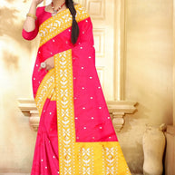Classic Jacquard Silk Saree with Blouse Piece for Elegant Traditional Look | DOF-BEAGAUM BEAUTY-1