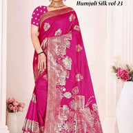 Luxury Jacquard Silk Saree With Blouse Piece | TUL-HUMJOLI SILK VOL-23