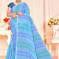 Fashionable Printed Saree with Blouse Piece for Festive Collection  | SNR-RUBY