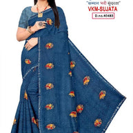 Dyed Matching Saree Wholesaler with Blouse Piece for Premium Ethnic and Traditional Wear | VKM-SUJATA