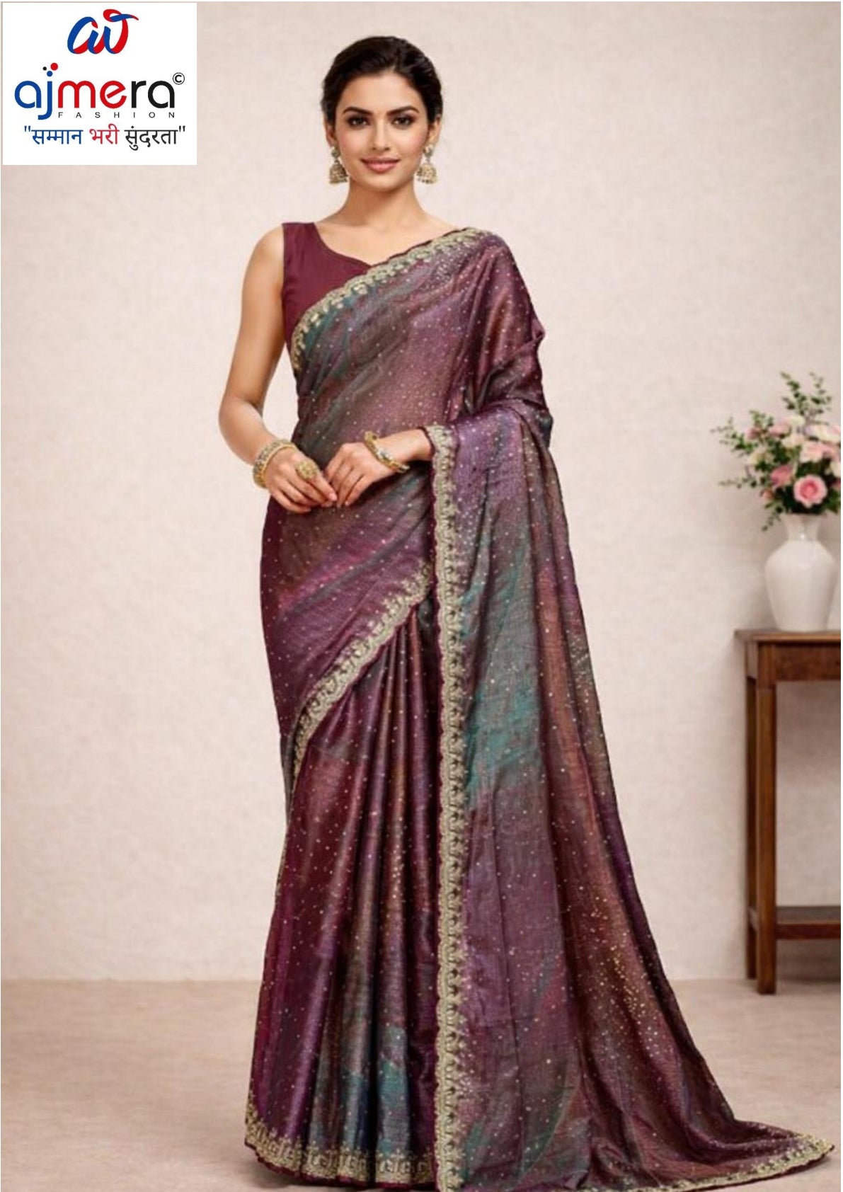 Contemporary Printed Saree with Blouse Piece for Premium Wear | RDD-MELLISA