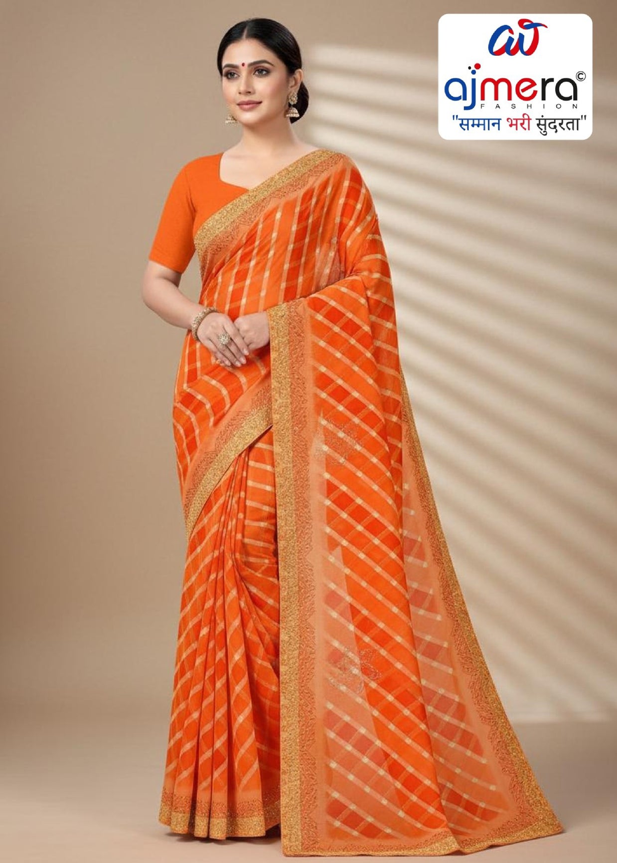 Weightless Print Loose Saree without Blouse for Premium Ethnic and Traditional Wear | APAR-BMW