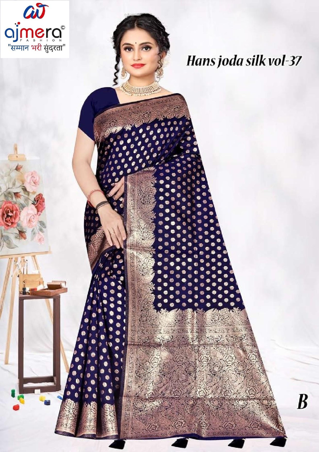 Premium Jacquard Silk Saree with Matching Blouse Piece for Ethnic Celebrations | TUL-HANSJODA SILK VOL-03