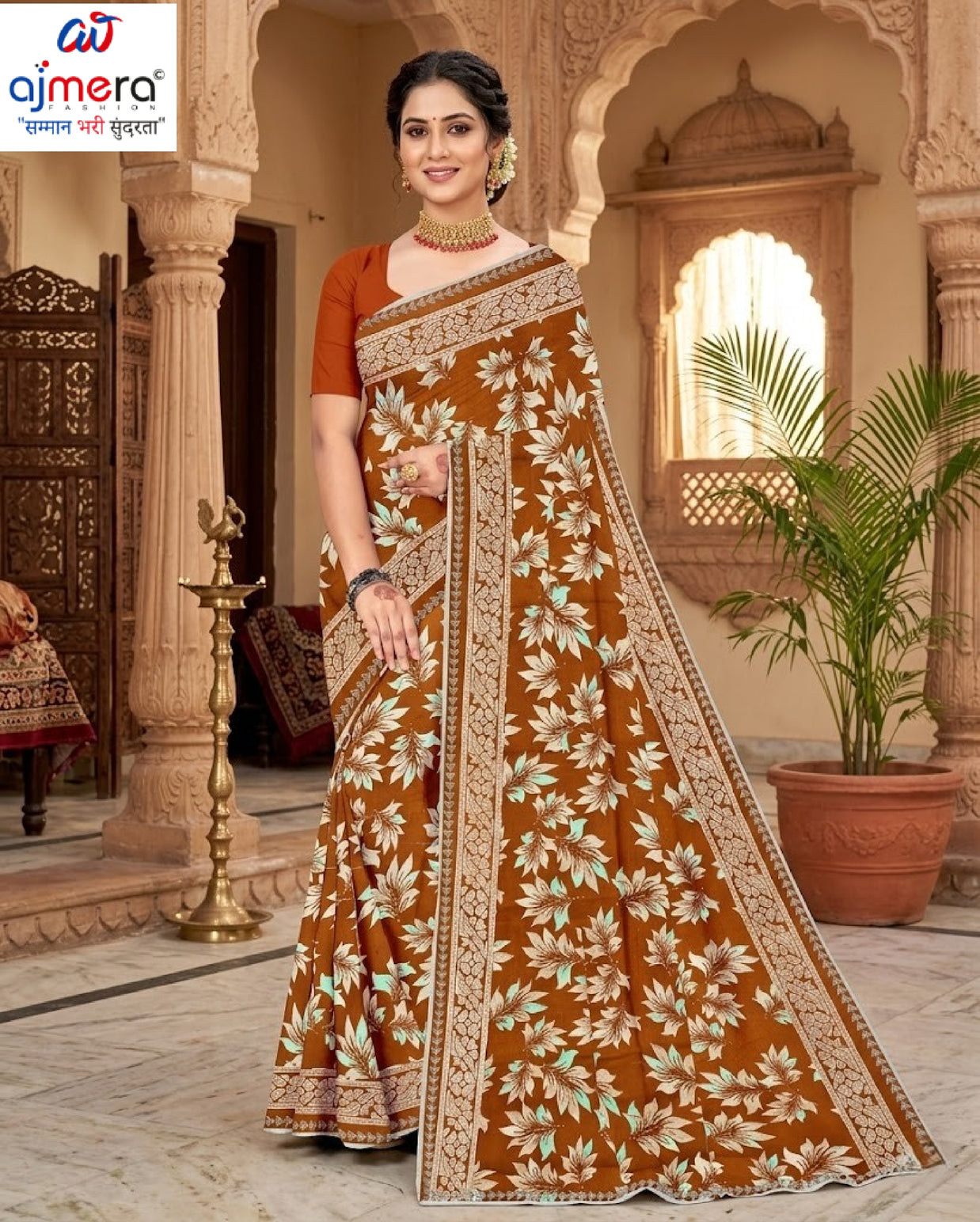 Beautiful Printed Saree with Blouse Piece for Cultural Celebrations | GPT-MEGHA-3