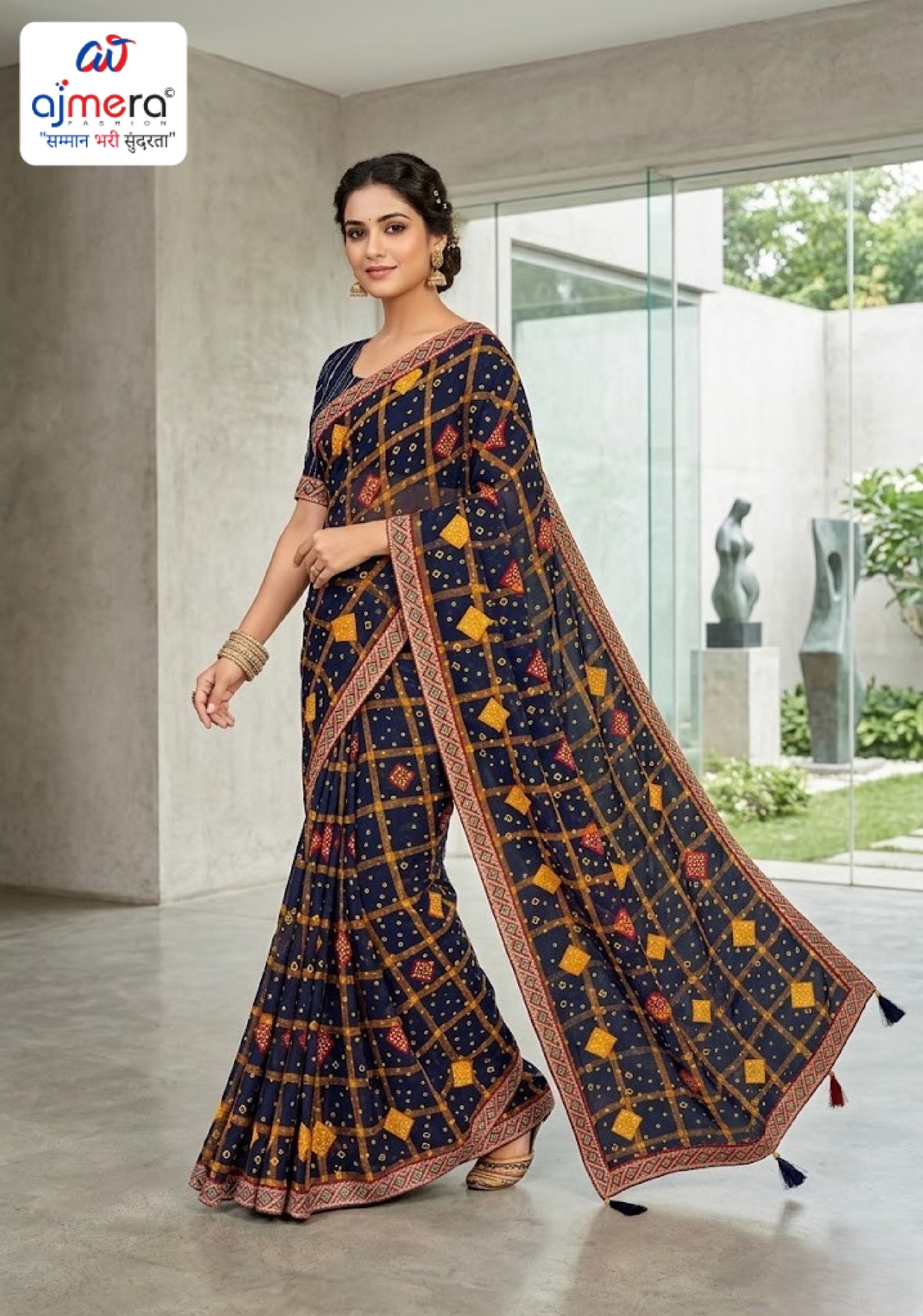 Stylish Printed Saree with Blouse Piece for Traditional Celebrations  | CAS-MAHARANI