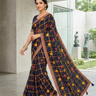 Stylish Printed Saree with Blouse Piece for Traditional Celebrations  | CAS-MAHARANI