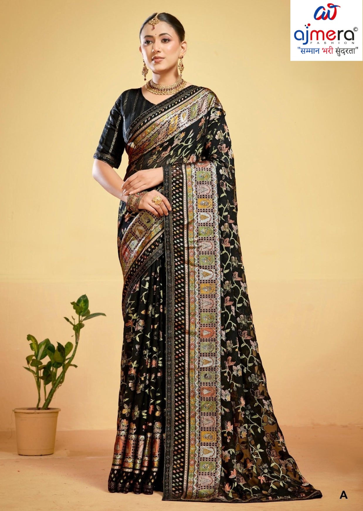 Elegant Printed Saree with Designer Blouse Piece for Festive Wear | RDD-AVISHA
