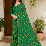 Zomato Print Loose Saree with Blouse for Premium Ethnic and Traditional Wear | CAS-SAWARIYA