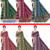 Designer Jacquard Silk Saree with Blouse Piece for Traditional Occasions | DNA-SHARBATI