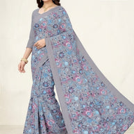 Heavy Reniyal Print Loose Saree without Blouse for Premium Ethnic and Traditional Wear | CAS-PREMIUM